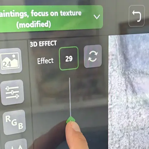 SmartWorks ivo software, adjusting 3D surface effect SmartWorks ivo software, adjusting 3D surface effect